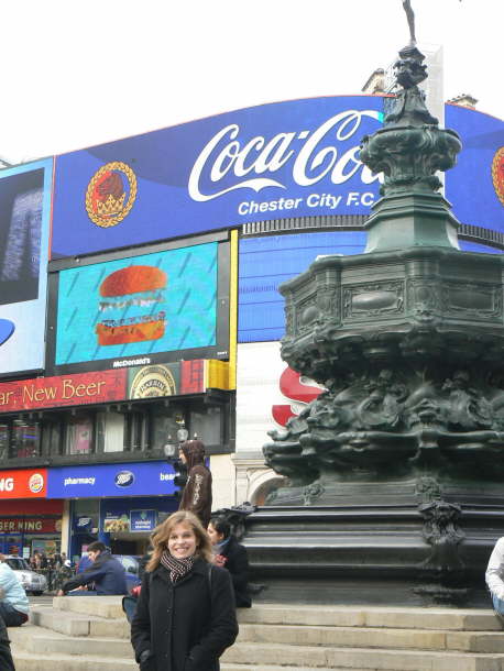 Cass at Picadilly Circus
