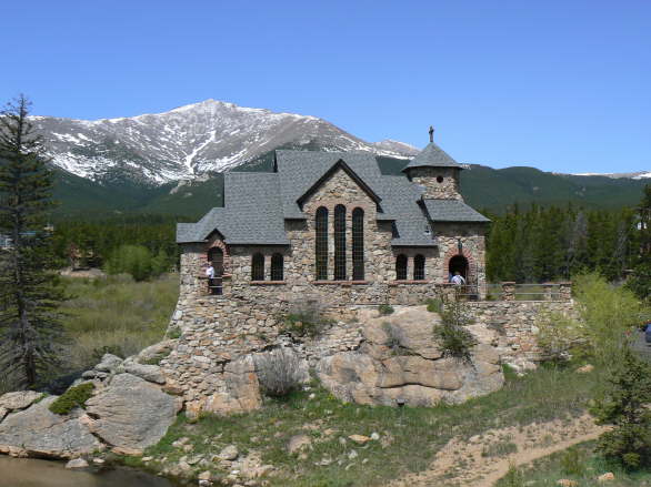 Chapel at the foot of the Rockies